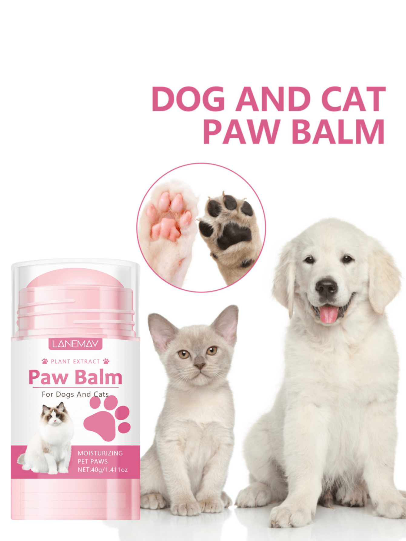 Pet Paw Cream, Dog Cat Foot Lubrication Moisturizing And Nourishing