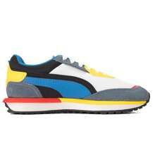 Puma Zapatillas deportivas ligeras unisex para correr, tenis casuales de bloques de color - gris-azul-gris - Ver 4