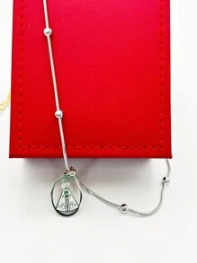 Our Lady Of Aparecida Scapula In Stainless Steel Gold Silver - 銀色 - 查看 5