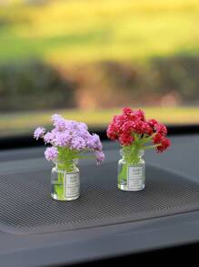Mini Simulation Star Vase Car Decoration Ornaments Car Center Console Decoration Gadgets
