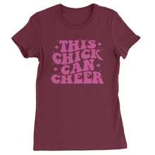 This Chick Can Cheer Womens T-Shirt