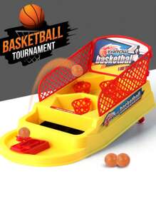 篮球游戏、街机篮球桌面玩具、篮球投篮游戏、儿童运动礼物、益智玩具、儿童互动游戏玩具、桌面篮球游戏套装、带 3 个小球 - 彩色 - 查看 12