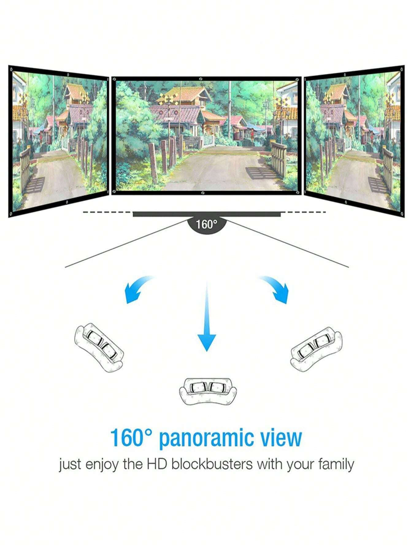 4k Ultra High Definition Projection Screen Projection 60 Inch 150 Inch Home Projector Screen