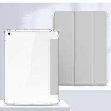 1pc Transparent Pen Slot 3-Fold Tablet Cover Compatible With IPad Mini 4, IPad Air 10.5-Inch 2019, IPad Pro 12.9-Inch 2020