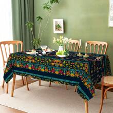1 件万圣节墨西哥风格装饰桌布，防水防污，适合晚餐、野餐、派对、餐厅、咖啡馆、户外使用，多种尺寸可供选择 - 彩色 - 查看 20