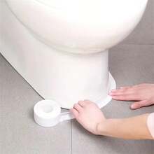 1入組防水pvc封膠帶,自粘貼面貼在廚房檯面,水槽,浴缸,浴室,淋浴,馬桶,地板,牆面上,防撞角保護