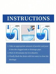 5 件/10 件高强度清洁剂，适用于厨房、酒店和浴室 - 几秒钟内清洁厨房水槽、厕所和管道、家居装饰、圣诞礼物、家居礼品、房间装饰 - 彩色 - 查看 3