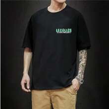 Men's Cotton T-Shirt Adult Plus Size Children's Legalize Anabol Gym Training Over - Black - View 2