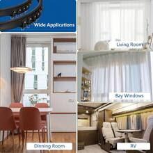 Curved Ceiling Track;Flexible Bendable Curtain Track 6.6/9.8/13.1/16.4Ft Black Curved Curtain Rail Ceiling Wall Mount Curtain Sliding Track;Bay Window&Room Divider Ceiling Track Rail System With Metal Clip Home Bathroom Decor Fall Decor Bathroom Accessories Back To School