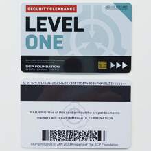 SCP Foundation GUARD Secret PVC Hardcard Special Logo Cosplay Access Grade Card - Single Piece - View 31
