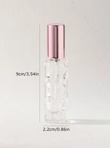 1pc 10ml Glass Perfume Spray Bottle Refillable Pressurized Container, Living Room Home Bedroom Bathroom House Decor, Travel Stuff, Wedding, Party, Birthday, Gifts For Men Mom Dad Friends, New Years, Accessories, Funny Gift - Silver - View 10
