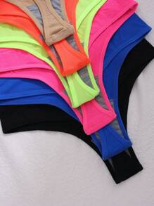 6 条装女士多色无缝丁字裤