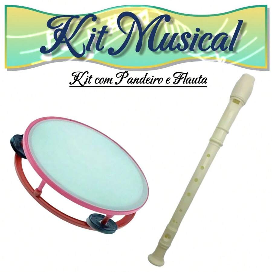 Musical Kit Tambourine + Flute Adult/Children Musical Toys - 彩色 - 查看 1