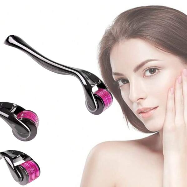 Derma Roller For Hair Beard Facial Skin Face 540 Microneedle Cosmetic Beauty Instrument, 540 Titanium Derma Roller - Microneedle Micro Needle Roller For Men And Women Home Use - Microneedling Roller Dermaroller Skin Care Tool