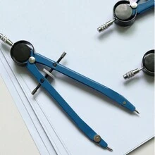 1set High Precision Metal Compasses In Metallic Box, Includes 2 Refill Leads & 1 Eraser For Engineering Drawing, School, Office, Exam - Sets - View 5