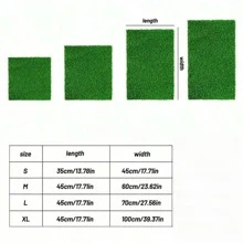 1 Stück grüner künstlicher Grasteppich, Grasteppich, realistischer Fake Gras, Luxusgras, synthetisches Gras, dickes Gras, Hundegras, Innen- und Außenteppich - Grün - Übersicht 3
