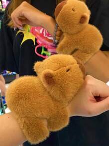 Juguete de peluche de Capibara de 18cm/7 pulgadas con sostén de cortina - Juguete de animal de peluche suave y lindo, regalo multifuncional de diseño de roedor para adolescentes y adultos, coches, bicicletas, decoración de cortinas - Multicolor - Ver 2