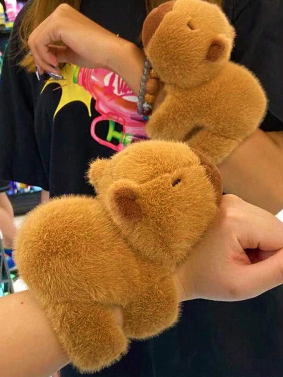 Juguete de peluche de Capibara de 18cm/7 pulgadas con sostén de cortina - Juguete de animal de peluche suave y lindo, regalo multifuncional de diseño de roedor para adolescentes y adultos, coches, bicicletas, decoración de cortinas