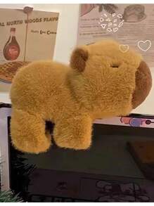 Juguete de peluche de Capibara de 18cm/7 pulgadas con sostén de cortina - Juguete de animal de peluche suave y lindo, regalo multifuncional de diseño de roedor para adolescentes y adultos, coches, bicicletas, decoración de cortinas - Multicolor - Ver 4