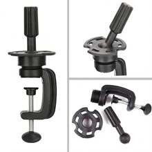 1 Piece Adjustable Model Mannequin Training Head Wig Stand Holder Desk Table Clamp Black Color Mannequin Manikin Head Stand Practice Hand Head Holder Hairdressing Training Bracket Wig Head Stand Clamp Holder For Dolls Head, Halloween - Black - View 6