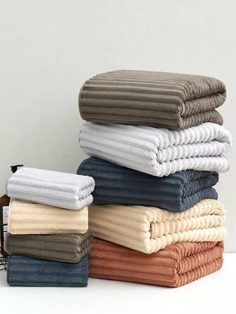 1 pieza Toalla de baño rectangular de poliéster extra grande, 90 X 170 cm o Toalla de mano pequeña de 34 X 75 cm, absorbente, de secado rápido, suave, adecuada para baño, viaje, regalos, gimnasio, playa, hotel, salón, exterior, unisex, para todas las estaciones, escuela, vuelta al cole, viaje, artículos esenciales de viaje, artículos esenciales para el hogar, toalla, cuidado de la piel