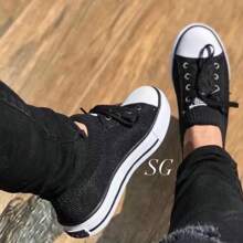 Casual Star Sock Sneakers Comfortable Easy To Put On Light - màu đen - Xem 2