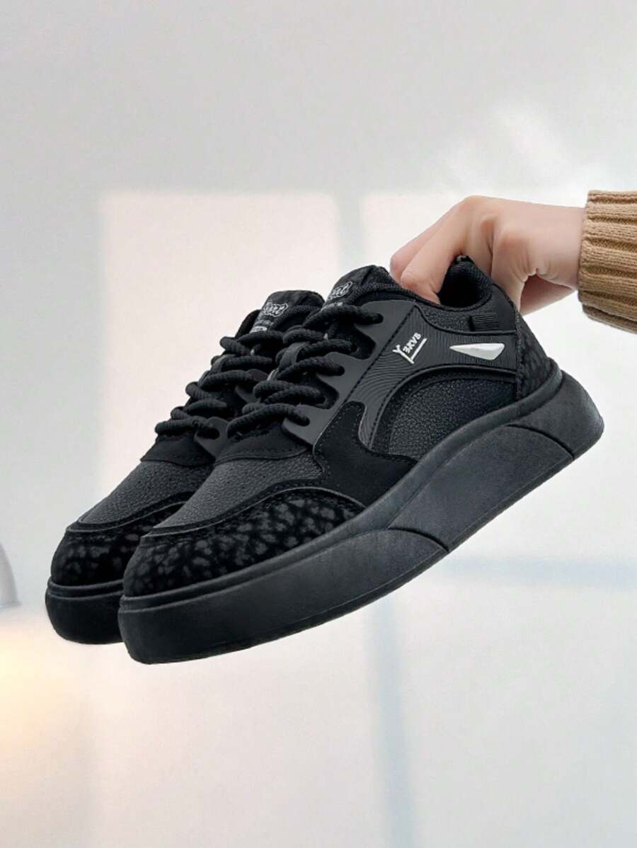 2024 Autumn/Winter INS Platform Chunky Sneakers, Wine Red & Black Short Boots, Casual Shoes For Women, Student Flat Motorcycle Boots