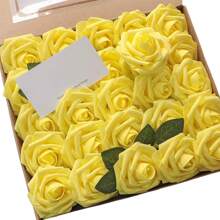 Real Looking Foam Fake Roses With Stems For DIY Wedding Bouquets Bridal Shower Centerpieces Floral Arrangements Party Tables Home Decorations(No Box, Packaged In OPP Bag), Valentine Day, Gift - Multicolor - View 23