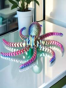 3D 打印可活动关节章鱼桌面玩具、水族馆装饰、家居家具、章鱼收藏品雕像、圣诞节/感恩节/生日礼物、昆虫玩具、圣诞水族馆、圣诞节水族馆
