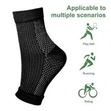 1 Pair Unisex Neuropathy Socks, Relief Compression Socks, Foot Arch Support Breathable Lightweight Nylon Socks - Multicolor - View 3