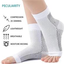 1 Pair Unisex Neuropathy Socks, Relief Compression Socks, Foot Arch Support Breathable Lightweight Nylon Socks - Multicolor - View 5