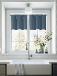 Estelar Textiler 1入組單色室內遮光窗簾,簡約風灰藍色聚酯纖維單面遮光窗簾,適用於臥室和客廳 - 霧霾藍 - 查看 22