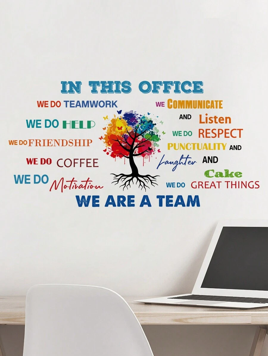 Office Inspirational Wall Decals Office Motivational Wall Decor For Office Quotes Positive Sayings Peel And Stick Office Stickers Teamwork Decal Company Art We Are A Team Gift