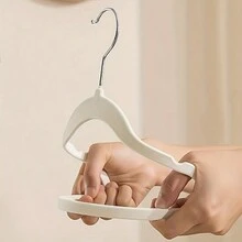 20 件/套多色植绒儿童防滑衣架，可爱小衣架，适用于婴儿和婴儿衣柜节省空间必备收纳整理器