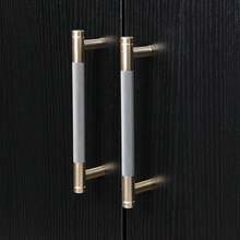 Four-Door Sideboard With Metal And Cross-Leg Design, Modern Storage Cabinet For Living Room, Entryway, And Study - 黑色 - 查看 5