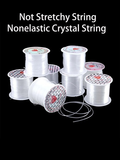 100M Corda Não Elástica Para Linha De Pesca, Fio De Corda De Cristal Não Elástico Para Corda De Modelagem De Joias, Suprimentos Para Fabricação De Joias Fio