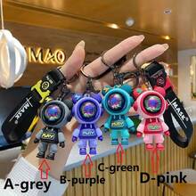 1pc/Set Space Explorer Astronaut Keychain Pendant, 3D Soft Rubber Keyring For Car, Bag, Holiday Decor - Suitable For Party And Birthday Gifts - View 2