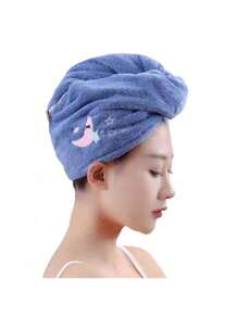 1PC/5pcs Rapid Drying Towel For Women, Coral Fleece Women Hair Towel Set, Soft Dry Hair Towel With Embroidery, Super Absorbent Hair Wrap Microfiber Hair Towel Wrap Home Bathroom Decor Back To School Hair Bonnet Shower Towels For Beauty Salon, Hotel Sports,Home Essentials, Towel, Skin Care - Multicolor - View 5