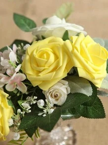 Real Looking Foam Fake Roses With Stems For DIY Wedding Bouquets Bridal Shower Centerpieces Floral Arrangements Party Tables Home Decorations(No Box, Packaged In OPP Bag), Valentine Day, Gift - Multicolor - View 10