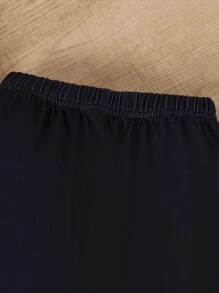 年轻女孩秋季可爱猫咪印花长袖 T 恤套装 - 彩色 - 查看 5