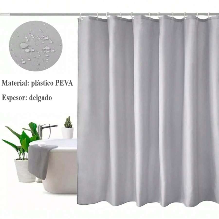 Cortinas de ducha, accesorios de baño, decoración de baño - Gris - Ver 1