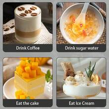 创意金色圣诞礼品套装，圣诞老人吊坠不锈钢甜点/咖啡勺 - 金色 - 查看 5