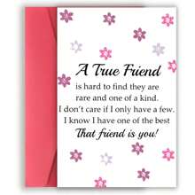 1pc Emotional Friendship Card, Suitable For Appreciation To Best Sister Or Bestfriend, Understands My Heart, Long-Distance Friendship, Birthday Card, Gift Card,Christmas - Red - View 8