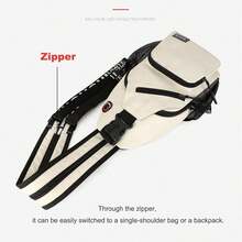 Túi đeo vai và đeo hai vai đa năng, Túi đeo ngực đa chức năng, Ba lô đa chức năng, Túi đeo chéo thời trang. Túi đeo chéo nhỏ cùng kiểu dáng dành cho nam và nữ. Dùng cho lớp học, mua sắm, thể thao và du lịch. - Nhiều màu - Xem 4