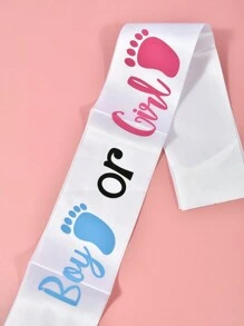 "Boy Or Girl" Gender Reveal Shoulder Strap, Baby Shower, Party Decoration, Party Gift Baby Shower Family Decorations Gifts - Multicolor - View 6