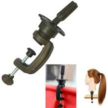 1 Piece Adjustable Model Mannequin Training Head Wig Stand Holder Desk Table Clamp Black Color Mannequin Manikin Head Stand Practice Hand Head Holder Hairdressing Training Bracket Wig Head Stand Clamp Holder For Dolls Head, Halloween - Black - View 4
