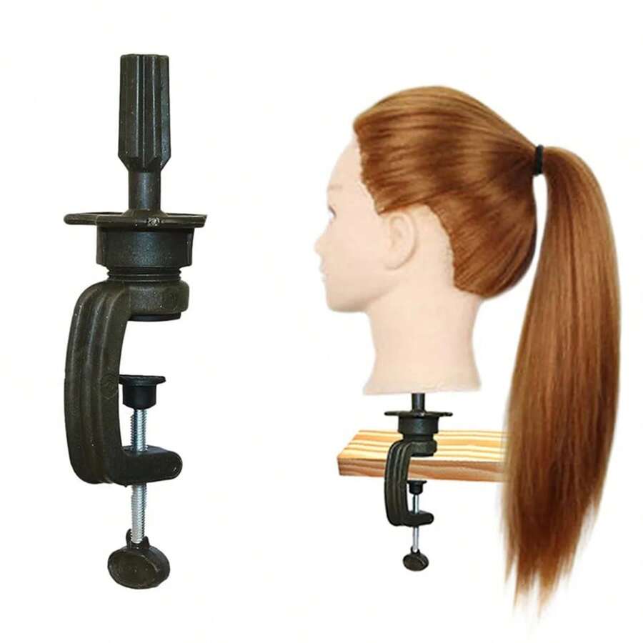 1 Piece Adjustable Model Mannequin Training Head Wig Stand Holder Desk Table Clamp Black Color Mannequin Manikin Head Stand Practice Hand Head Holder Hairdressing Training Bracket Wig Head Stand Clamp Holder For Dolls Head, Halloween