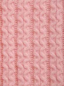 Baby Bowknot 3D Textured Knitted Vest Pullover, Casual For Spring & Summer - Pink - View 7