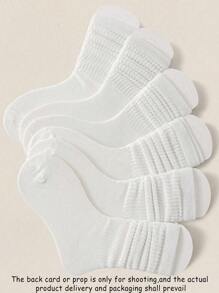 12 双/套儿童袜子，色彩鲜艳，透气，舒适，柔软，时尚，多功能休闲中筒袜，适合日常生活或返校，颜色随机 - 彩色 - 查看 16