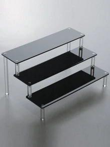 1 pieza Organizador de maquillaje escalonado de acrílico, estantes multinivel para exhibir perfumes, cuidado de la piel y cosméticos en la sala de estar, baño, dormitorio, decoración del hogar, para vacaciones en la playa, colección de baño, colección de dormitorio, gran capacidad